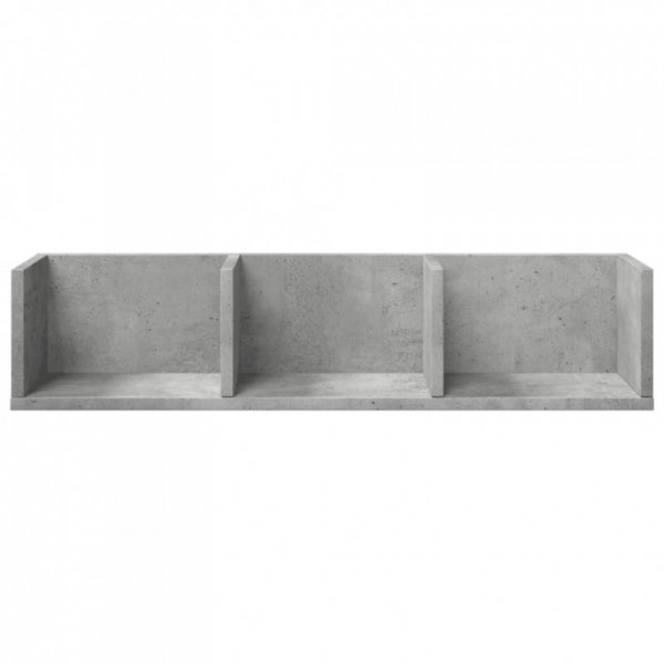 Szafki wiszące, 2 szt., szarość betonu, 75x18x16,5 cm