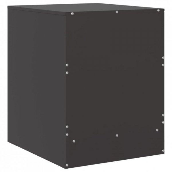 Szafki nocne, 2 szt., czarne, 34,5x39x44 cm, stal