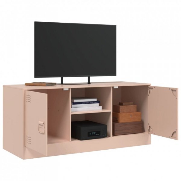 Szafka pod telewizor, różowa, 99x39x44 cm, stalowa