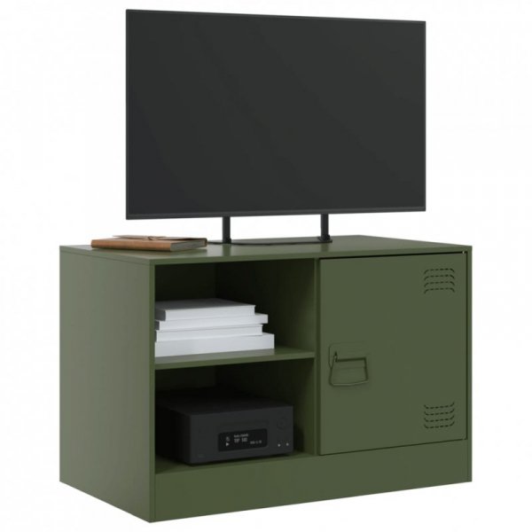 Szafka pod telewizor, oliwkowa, 67x39x44 cm, stalowa