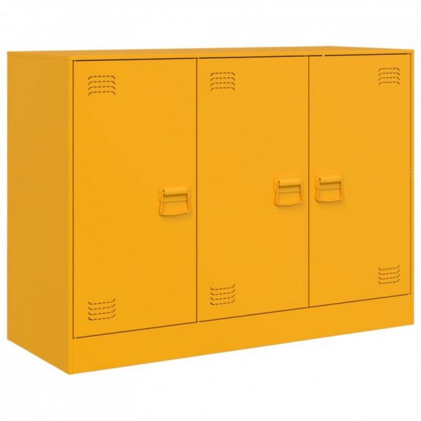 Szafka, musztardowa, 99x39x73 cm, stal