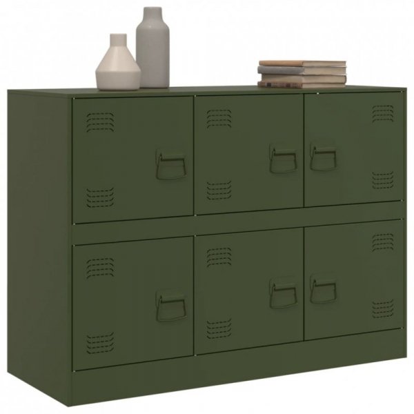 Szafka boczna, oliwkowa, 99x39x73 cm, stal
