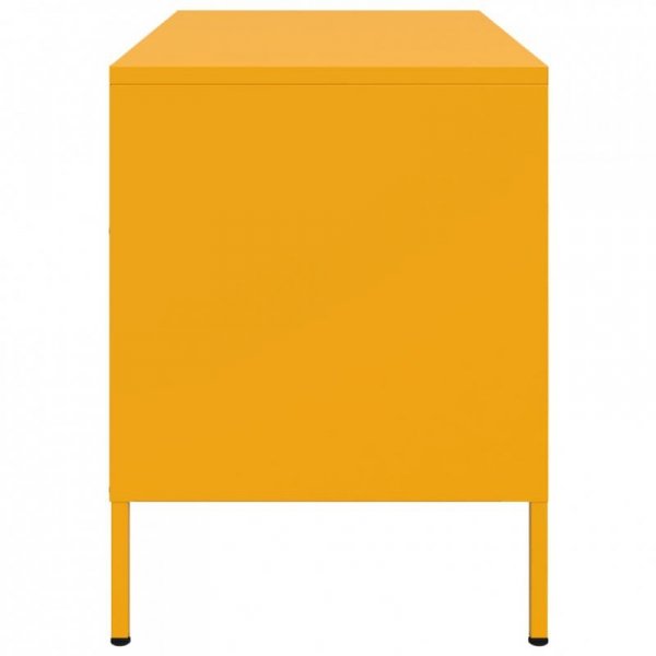 Szafka pod telewizor, musztardowa, 68x39x50,5 cm, stalowa