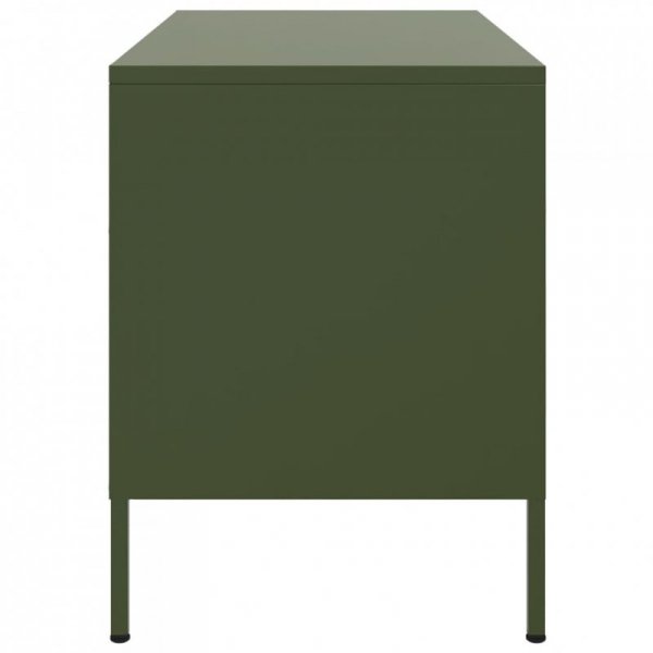 Szafka pod telewizor, oliwkowa, 68x39x50,5 cm, stalowa