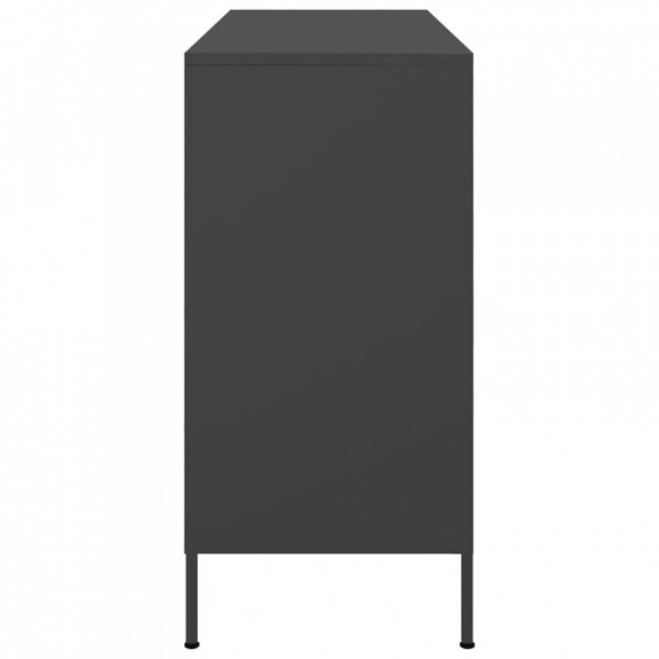 Szafka, czarna, 100,5x39x79 cm, stal