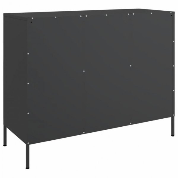 Szafka, czarna, 100,5x39x79 cm, stal