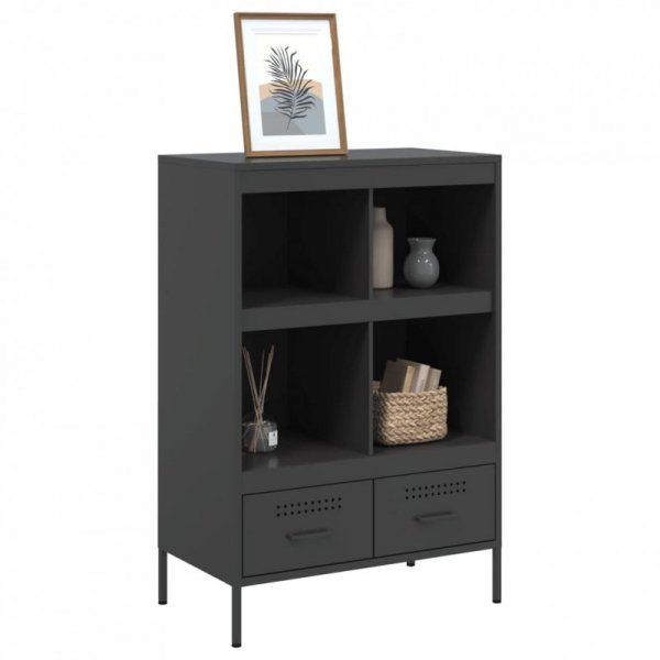 Szafka, czarna, 68x39x101,5 cm, stal