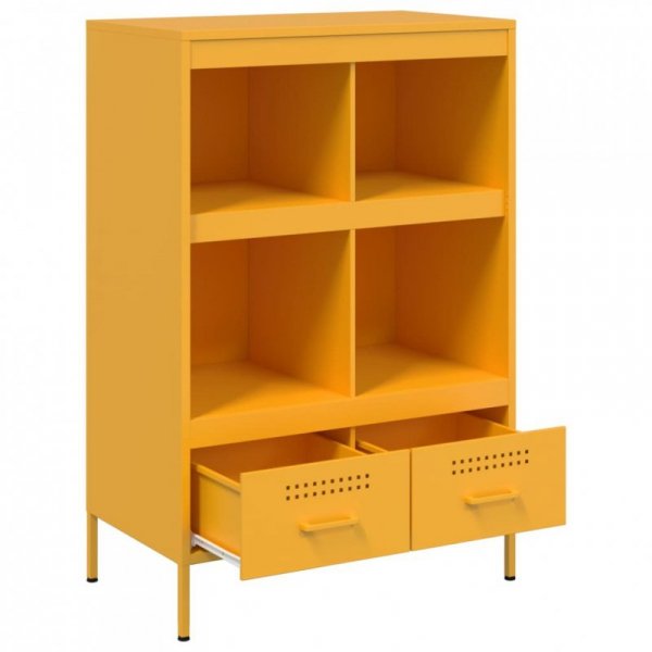 Szafka, musztardowa, 68x39x101,5 cm, stal