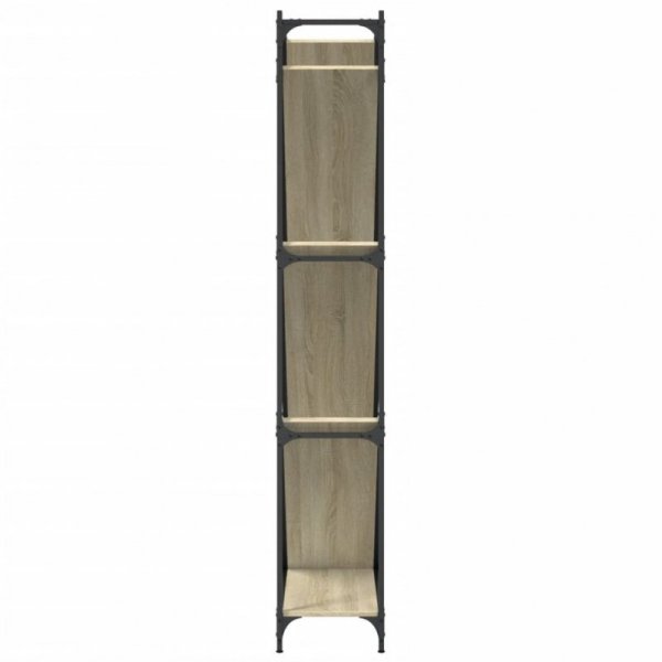 Regał, dąb sonoma 79x30x180 cm, materiał drewnopochodny i metal