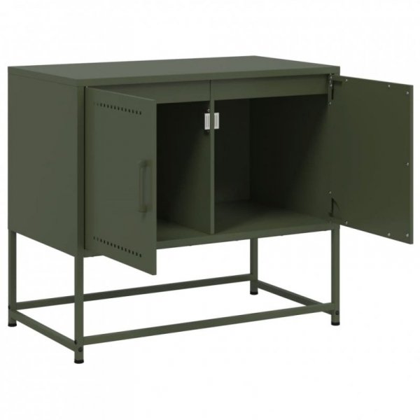 Szafka pod telewizor, oliwkowa, 68,5x39x60,5 cm, stalowa