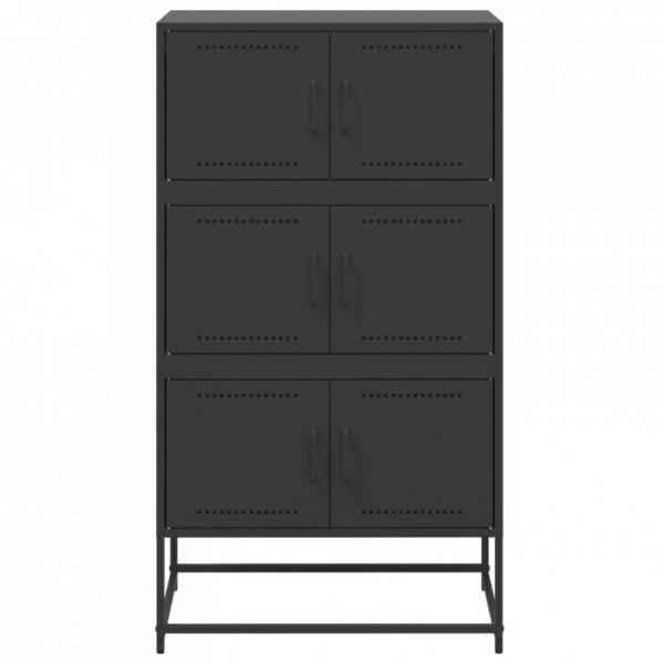 Szafka, czarna, 68,5x38,5x123,5 cm, stal