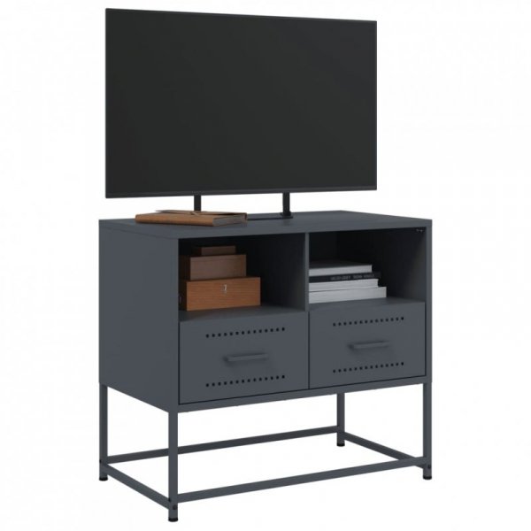 Szafka pod telewizor, antracytowa, 68x39x60,5 cm, stalowa