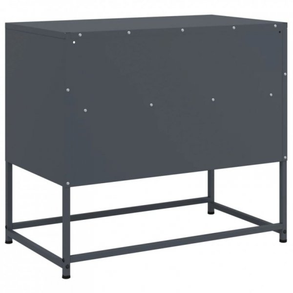 Szafka pod telewizor, antracytowa, 68x39x60,5 cm, stalowa