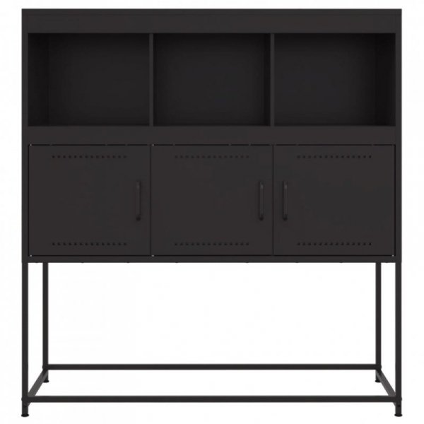 Szafka, czarna, 100,5x39x107 cm, stal