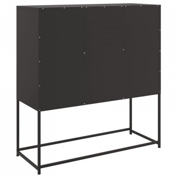 Szafka, czarna, 100,5x39x107 cm, stal