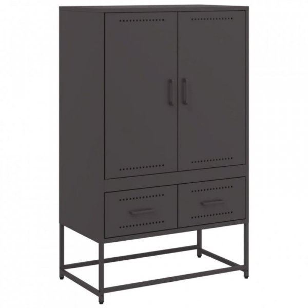 Szafka, czarna, 68x39x111,5 cm, stal