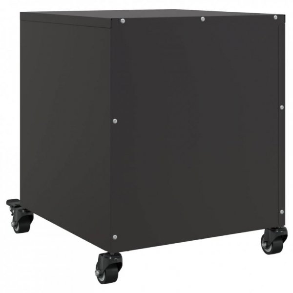 Szafki nocne, 2 szt., czarne, 36x39x43,5 cm, stal