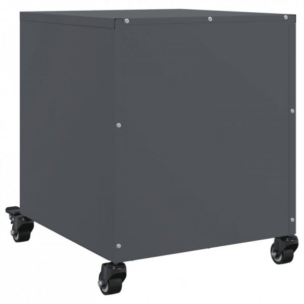 Szafki nocne, 2 szt., antracytowe, 36x39x43,5 cm, stal