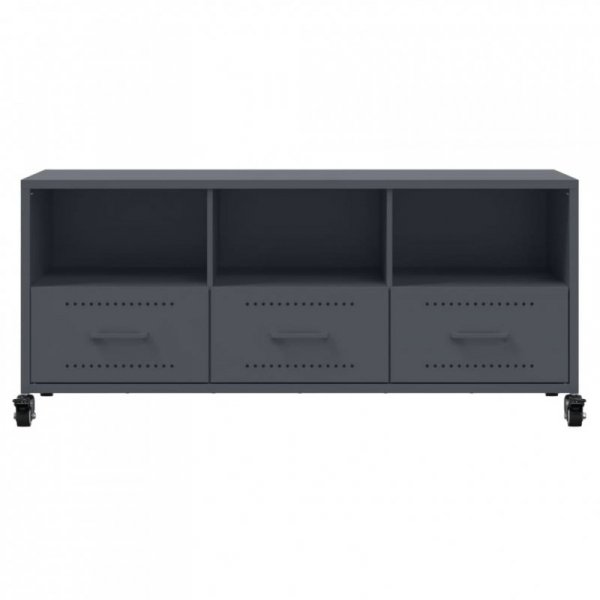 Szafka RTV, antracytowa, 100,5x39x43,5 cm, stal