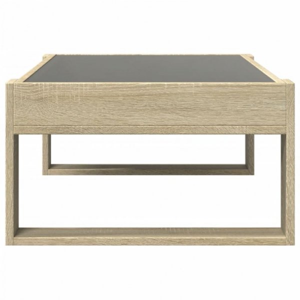 Stolik kawowy z LED Infinity, dąb sonoma, 90x53x30 cm