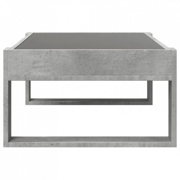 Stolik kawowy z LED Infinity, szarość betonu, 90x53x30 cm