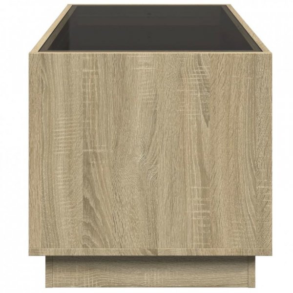 Stolik kawowy z LED Infinity, dąb sonoma, 70x50x50 cm