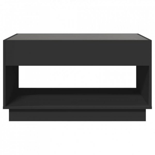 Stolik kawowy z LED Infinity, czarny, 90x50x50 cm