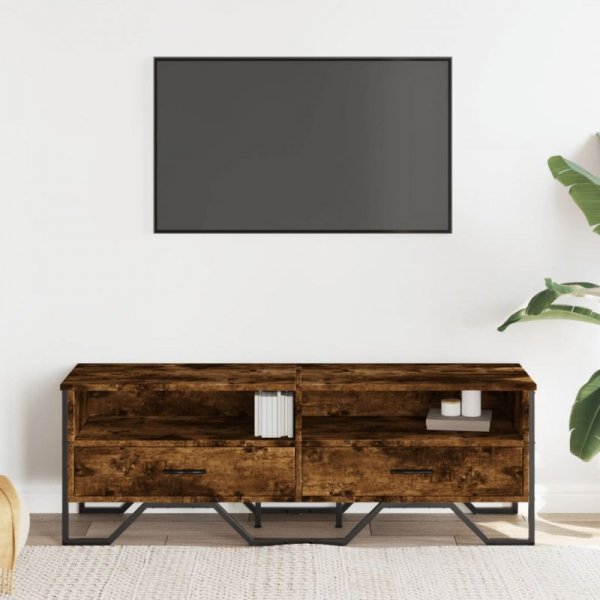 Szafka pod TV, przydymiony dąb, 122x34x41 cm