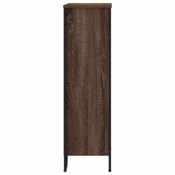 Regał, brązowy dąb, 80x31x106 cm, materiał drewnopochodny