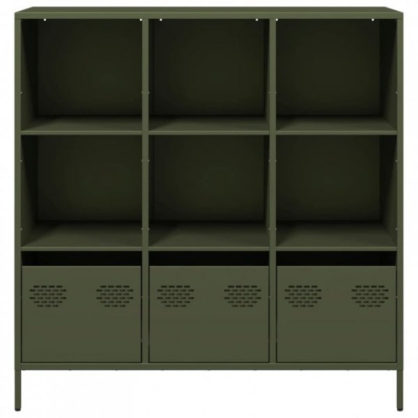 Szafka, oliwkowa, 101,5x39x103,5 cm, stal