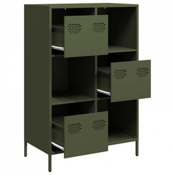 Szafka, oliwkowa, 68x39x103,5 cm, stal