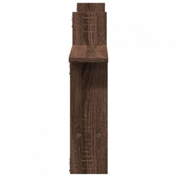Półki ścienne, 2 szt., brązowy dąb, 50x12x50 cm
