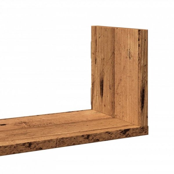 Półki ścienne, 3 szt., stare drewno, 58x18x18 cm