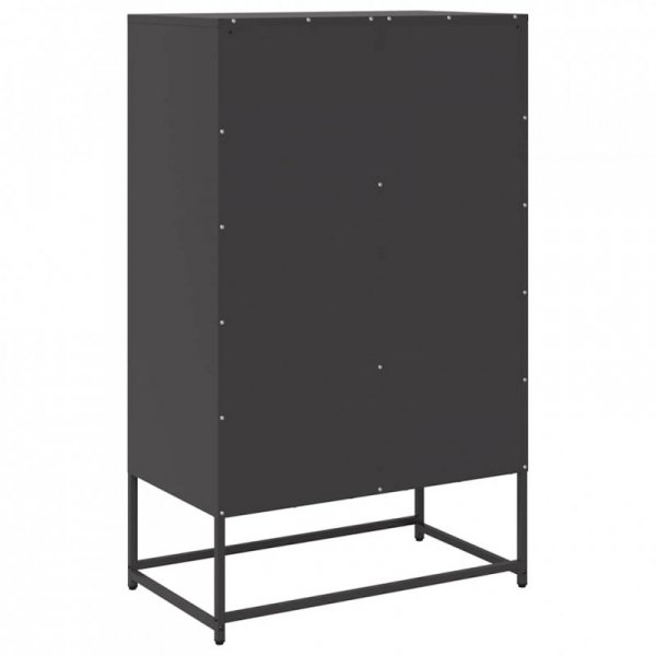 Szafka, czarna, 68x39x111,5 cm, stal