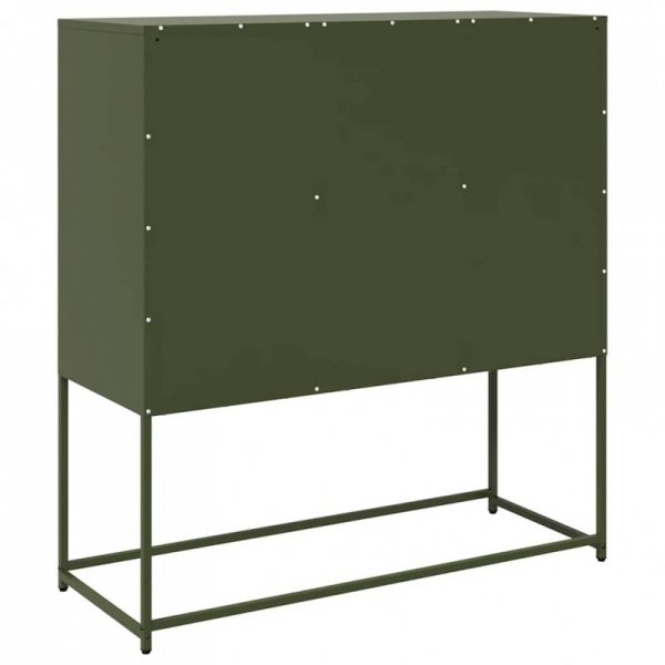 Szafka, oliwkowa, 100,5x39x107 cm, stal walcowana na zimno