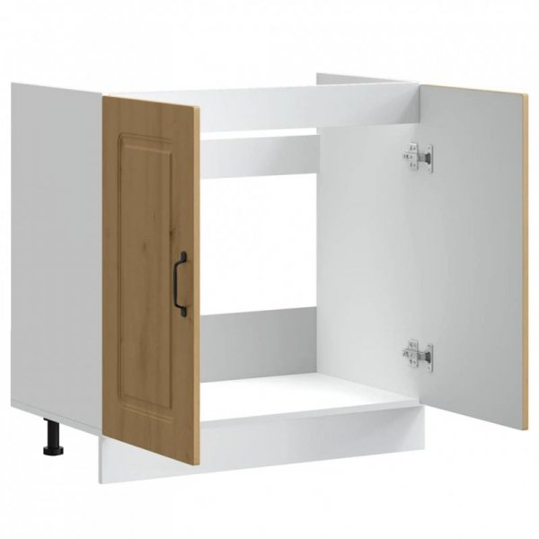 Szafka pod zlewozmywak, Kalmar, dąb artisan, 80x46x81,5 cm