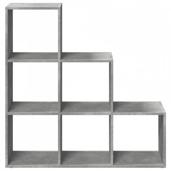 Regał przegroda, 3 poziomy, szarość betonu, 99x29x99 cm