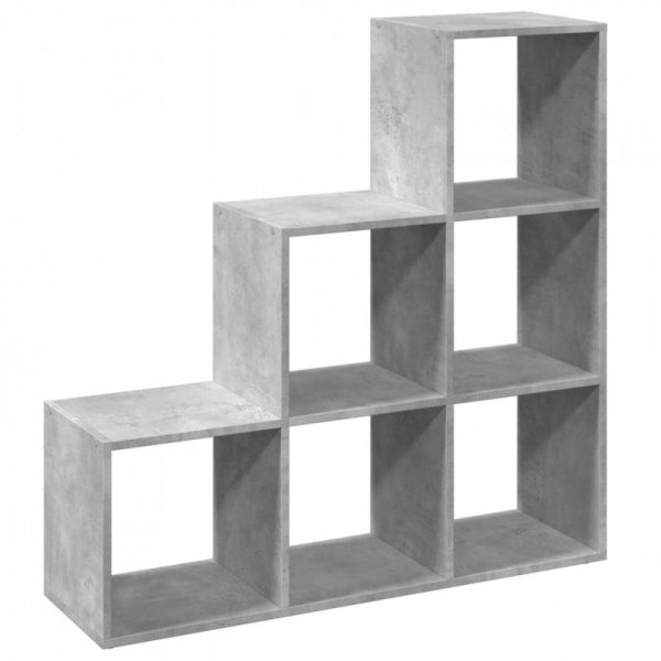 Regał przegroda, 3 poziomy, szarość betonu, 99x29x99 cm