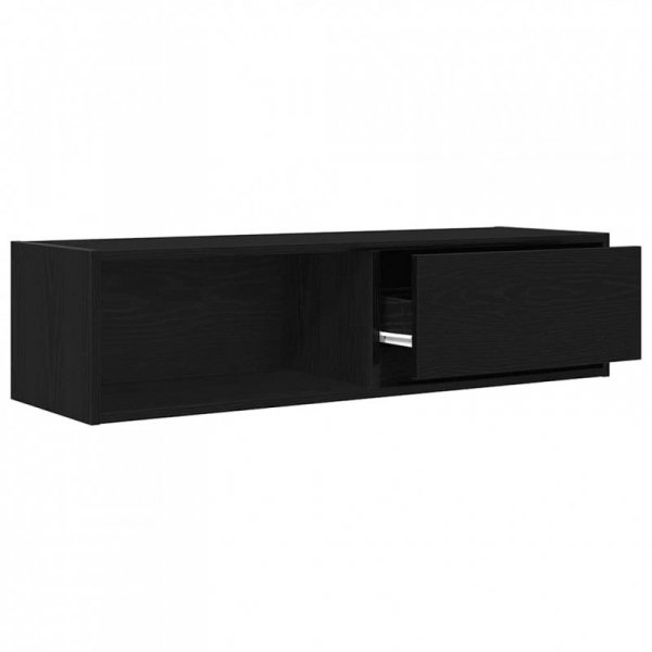 Szafki RTV 2 szt. Dąb czarny 100x31x25,5 cm Drewno klejone