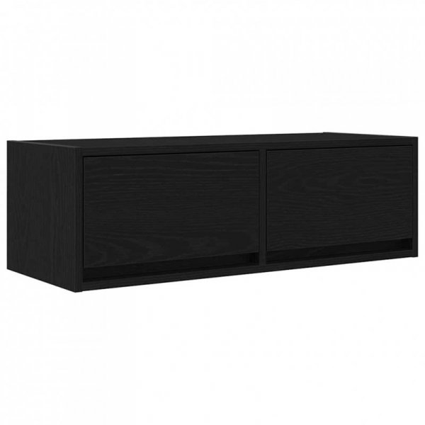 Szafki RTV 2 szt. Dąb czarny 80x31x25,5 cm Drewno klejone