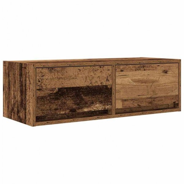Szafki RTV 2 szt. Stare drewno 80x31x25,5 cm Drewno klejone