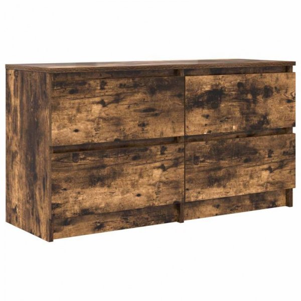 Szafka RTV Dąb wędzony 100x35x54 cm Drewno klejone