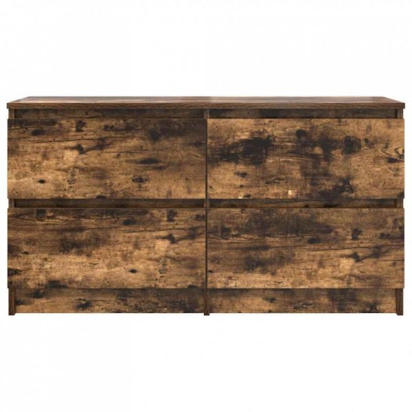 Szafka RTV Dąb wędzony 100x35x54 cm Drewno klejone