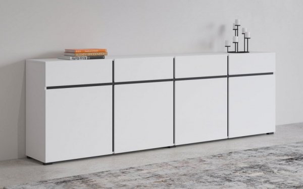 Komoda CROSI 25 biały / czarny
