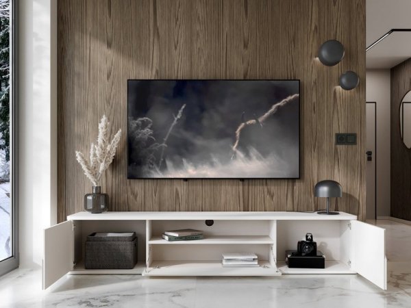 Komoda RTV wisząca RADIUS 180 biały