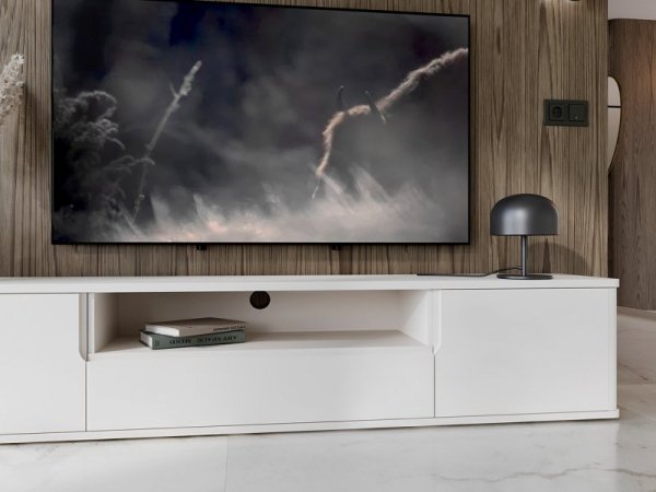 Komoda RTV wisząca RADIUS 180 biały
