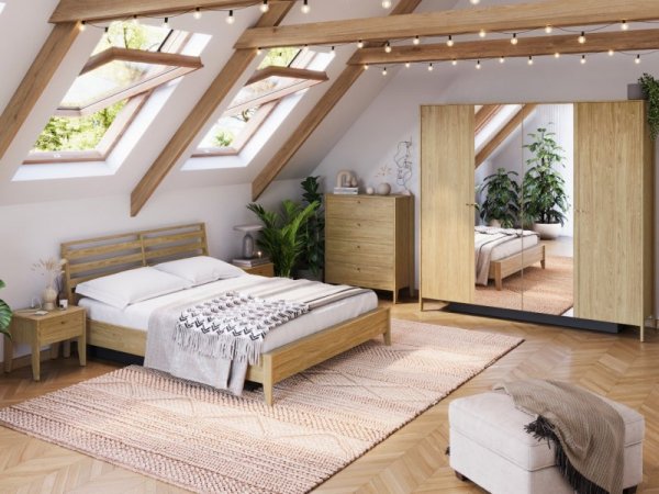 Szafka nocna z ładowarką COZY CZ05 dąb olejowany