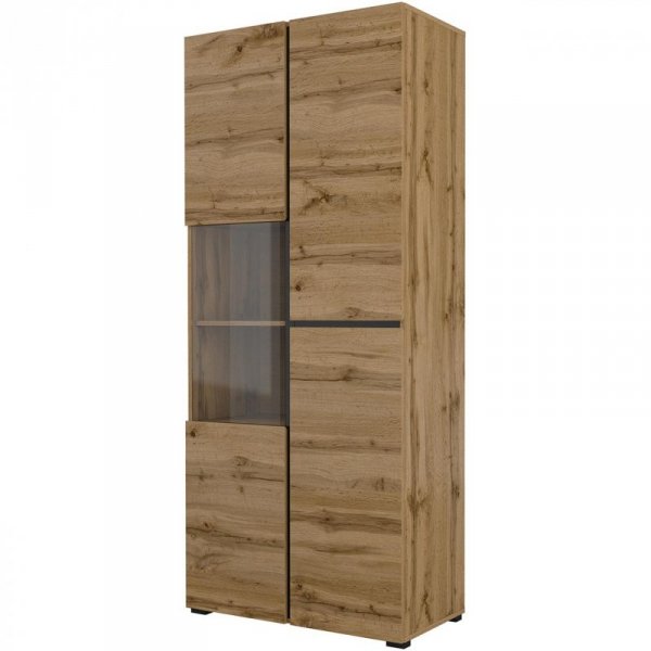 Witryna CROSI 12 dąb wotan / czarny