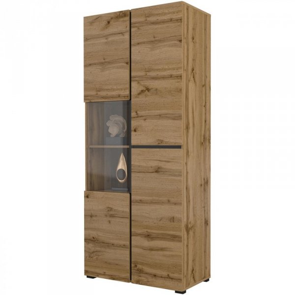 Witryna CROSI 12 dąb wotan / czarny