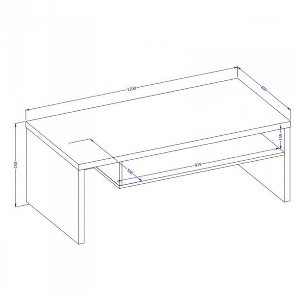 Stolik kawowy CROSI 99 dąb wotan / czarny